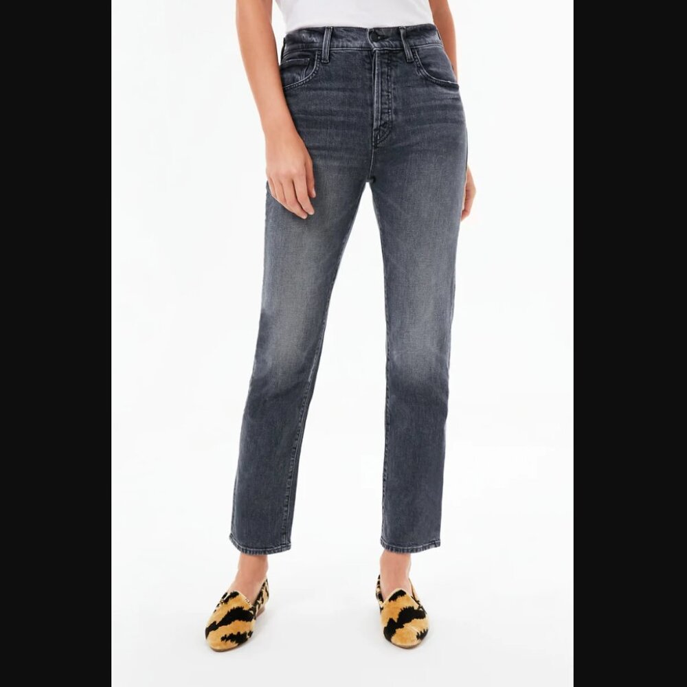 MOTHER Midnights with Molly High Waisted Hiker Hover Gray Size 27